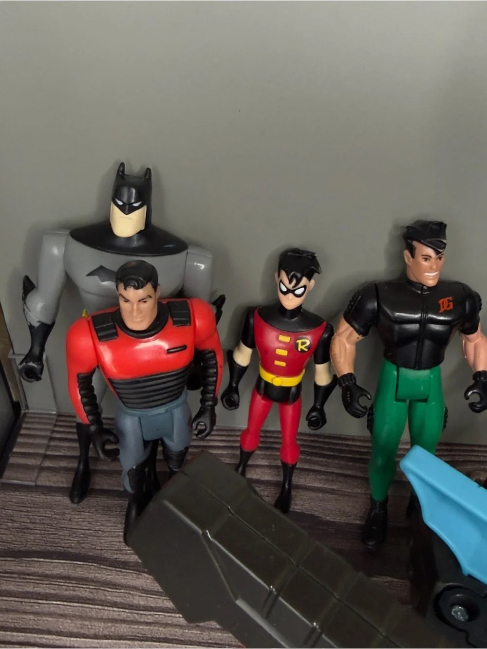 Batman Robin Figure Lot Batmobile Bruce Wayne Dick Grayson DC Comics Toys